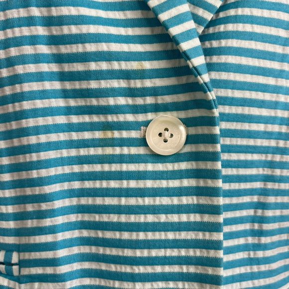 Brooks Brothers Stellita FitSeersucker Striped Cropped Blazer - Picture 3 of 11